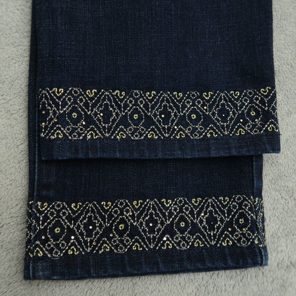 Chico's Jeans Women's Size 0 US-4 Blue Mid-Rise Slimming Crop Denim 23" Inseam - Picture 2 of 16